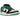 Nike SB Dunk Low Classic Green sneakers i sidoprofil med vit läderöverdel, gröna och svarta detaljer samt klassisk gummisula