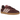 Adidas Samba OG Maroon Sand Strata Pony sneakers i sidoprofil med mörkröd ovandel i ponnyhår, sandfärgade detaljer och klassisk gummisula