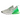 Nike Air Max 270 Light Silver Green Shock sneakers i vinklad profil med silvergrå ovandel, neongröna detaljer och en stor Air-enhet i hälen