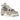 Air Jordan 4 Frozen Moments sneakers i vinklad profil med ovandel i grå mocka, detaljer i metallic och den ikoniska synliga Air-dämpningen.