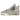 Air Jordan 4 Frozen Moments sneakers i en snygg vinklad profil med ovandel i grå mocka, detaljer i metallic och den klassiska yttersulan i gummi.