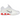 Nike Shox R4 White Phantom Picante Red sneakers i sidoprofil med vit ovandel, röda detaljer och den ikoniska stötdämpande Shox-sulan.