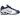 Nike Shox R4 Blue Void sneakers i profil, som visar den djupblå ovandelen med perforeringar, silverfärgade detaljer och de karaktäristiska Shox-pelarna