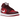 Air Jordan 1 Mid SE Red Quilt sneakers sedda från sidan i rött quiltat material med vit mellansula, svart Swoosh och detaljer vid hälen