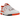 New Balance 550 Syracuse sneakers i sidoprofil med vit läderovandel, orange detaljer, klassiskt N-logo och robust vit gummisula