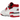 New Balance 550 White Red sneakers i sidoprofil med vit läderovandel, röd N-logo, perforerade paneler och en klassisk vit yttersula i gummi