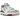 New Balance 550 White Scarlet sneakers i sidoprofil med vit läderovandel, röda detaljer, klassisk N-logotyp och slitstark gummisula