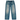 Broken Planet Denim Jeans Blue sneakers framifrån med tvättad blå denim, klassisk femficksdesign och lös passform med synliga sömmar