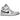 Air Jordan 1 Mid Light Smoke Grey sneakers sidoprofil i grå och vita läderpaneler med svart Nike Swoosh-logotyp och klassisk snörning.