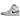 Air Jordan 1 Mid Light Smoke Grey sneakers i sidoprofil med vita och grå läderpaneler, svart Swoosh och vit mellansula