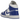 Air Jordan 1 Mid Kentucky Blue sneakers i en vinklad vy med vita läderdetaljer, kungsblå paneler och klassisk Jumpman-logotyp på plösen