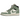 Air Jordan 1 Mid Jade Smoke sneakers i klassisk vinklad profil med gröna läderdetaljer, vit bas och det ikoniska Swoosh-logotypen