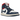 Air Jordan 1 Mid French Blue Gym Red sneakers sidoprofil med vita läderpaneler, blå detaljer, röd swoosh och klassisk gummisula