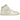 Air Jordan 1 Mid Legend Light Brown sneakers i en vinklad profilvy med ljusbruna läderpaneler, vit mellansula och brun swoosh-logotyp