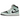 Air Jordan 1 Mid Aqua Blue Tint sneakers i sidoprofil med ljusblå och vit läderdesign, klassisk Swoosh-logotyp och vit sula