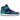 Air Jordan 1 Mid Black Grape sneakers i vinklad profil som visar läderovandel i svart och lila toner med vit mellansula och ikonisk Swoosh-logotyp.