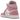 Air Jordan 1 Mid Elemental Pink Iced Carmine sneakers visad från sidan med rosa ovandel, vita läderpaneler och kontrasterande ljusrosa swoosh-logotyp.