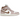 Air Jordan 1 Mid Pink Oxford Brown sneakers i sidoprofil med rosa läderovandel, bruna detaljer och en klassisk gummisula