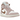Air Jordan 1 Mid Pink Oxford Brown sneakers i klassisk sidoprofil med rosa överdrag, brun swoosh-logotyp och vit mellansula