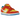 Nike SB Dunk Low Pro Bart Simpson sneakers i sidoprofil med gult läder, röd ovandel, blå swoosh-logotyp samt vit mellansula och yttersula