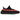 Yeezy Boost 350 V2 Core Black Red sneakers i sidoprofil med svart Primeknit-överdel, ikonisk röd 'SPLY-350'-detalj och mönstrad snörning.