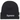 Supreme New Era Box Logo Beanie FW25 Black sneakers sedd framifrån i klassiskt svart färg med broderad logotyp på uppvikt kant