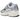 Nike P-6000 White Metallic Silver Flat Silver Black sneakers i vinklad profil med vit mesh, silverdetaljer och en svart Nike Swoosh.