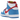 Nike SB Dunk High Doraemon sneakers i vinklad profil med blå mockapaneler, vita läderdetaljer, röd swoosh och snören