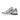 Nike Air Zoom Spiridon Cage 2 Metallic Silver sneakers sedd från sidan med glansig silverfärgad ovandel, öppen mesh och synlig häl-enhet