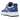 Nike Dunk Low Disrupt Game Royal sneakers i profilvy med ovandel i vitt läder, blå överlägg, chunky mellansula och synlig vaddering