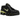Nike Shox TL Black Dynamic Yellow Metallic Silver sneakers sedd från sidan med svart mesh-ovandel, ikoniska Shox-pelare och gula detaljer.