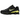 Nike Shox TL Black Dynamic Yellow Metallic Silver sneakers i vinklad profil med svart ovandel, gula detaljer och de karakteristiska stötdämpande pelarna.