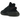 Adidas Yeezy Boost 350 V2 Black Red sneakers i sidoprofil med svart Primeknit-ovandel, ikonisk röd SPLY-350 text och svart mellansula.