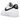 Nike Air Force 1 Low '07 White Black Pebbled Leather sneakers från sidan med vitt läder, svart swoosh och klassisk gummisula