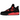 Air Jordan 4 Retro Red Thunder sneakers i profil, tillverkade i svart nubuck med röda detaljer vid mellansulan, snörhålen och på ovansidan.