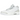 Air Jordan 3 Retro Pure Money 2025 sneakers i sidoprofil, utförda i helt vitt läder med grå detaljer och klassiskt elephant print på häl och tå