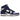 Nike Dunk High AMBUSH Deep Royal sneakers i en elegant sidoprofil med kungsblått läder, vit mellansula och den ikoniska utsträckta svarta Swoosh-logotypen.