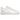 Nike Air Force 1 Low Supreme White sneakers i sidoprofil med vit läderöverdel, matchande skosnören och ett litet rött Supreme-logotyp vid hälen.