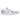 Air Jordan 1 Low Paris sneakers sidoprofil med ljusgrå mockadetaljer, vitt läder och broderad blå swoosh-logotyp på sidan