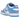 Nike Dunk Low UNC GS sneakers i en klassisk vinklad profil som visar den ikoniska kombinationen av vit läderbas och University Blue overlays