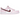 Nike Dunk Low Pink Foam Red White sneakers i vinklad profil med läderöverdel, rosa och röda paneler samt vit Swoosh och mellansula.