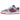 Nike Dunk Low CO.JP Samba (2020) sneakers i vinklad vy med gråblå paneler, röd Swoosh och vita skosnören på en yttersula i gummi.