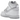 Nike Dunk High SP Pure Platinum sneakers i sidoprofil med ovandel i vitt läder, gråa överlägg, grå swoosh och klassisk vit mellansula.