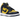 Nike Dunk High Michigan (2020) sneakers i sidoprofil med klassiska gula och marinblå läderpaneler, vita skosnören och vit mellansula.