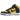 Nike Dunk High Michigan (2020) sneakers i profil med överdel i gult läder, marinblå detaljer, vit mellansula och marinblå yttersula