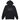 Corteiz OG Alcatraz Hoodie Triple Black sneakers (plagg) frontvy med den karaktäristiska Alcatraz-grafiken tryckt i svart på svart tyg