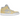 Air Jordan 1 Mid Mixed Textures Yellow sneakers i en snygg profilvinkel med en blandning av gult och svart läder samt mocka och klassisk logotyp