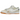 Nike Dunk Low Scrap Sea Glass sneakers i en vinklad profilvy som visar patchwork-design i gröna nyanser, mesh, läder och en vit sula.