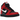 Nike Dunk High Deadpool sneakers sedda från sidan med röd och svart läderöverdel, matchande skosnören och vit mellansula i klassisk basketdesign.