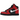 Nike Dunk High Deadpool sneakers i vinklad profil med den ikoniska svarta och röda färgkombinationen, perforerad tåbox och vit mellansula